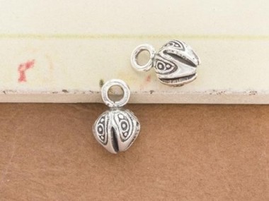 Karen Hill Tribe Silver Lotus Charms 6.5x7 mm.