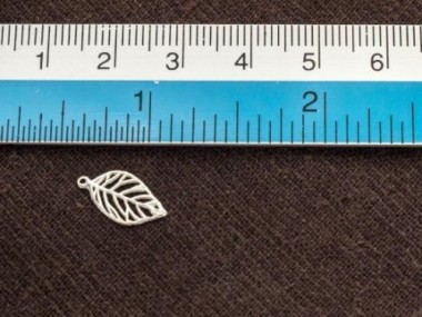 925 Sterling Silver Leaf Charms 7x11.5mm.,