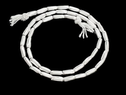 45 of Karen Hill Tribe Silver Wheat Beads 2.3x5 mm. 9"