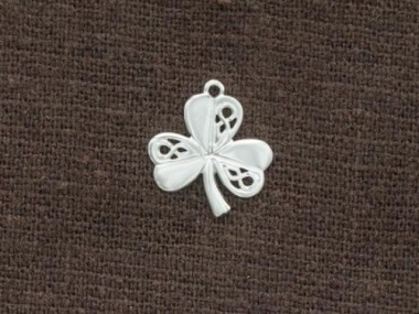 925 Sterling Silver Clover Charms 14x15mm.