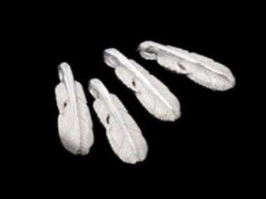 925 Sterling Silver Feather Charms 4.5x13.5 mm.