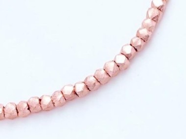 Karen hill tribe Rose Gold Vermeil Style Faceted Beads 2 mm.