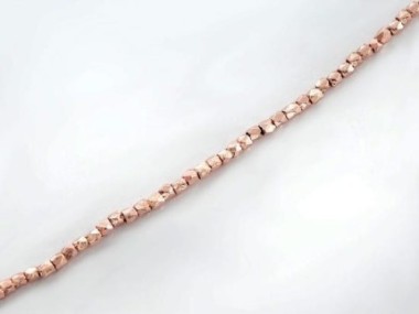 Karen hill tribe Rose Gold Vermeil Style Faceted Beads 1.5 mm.