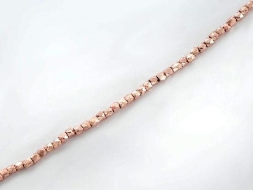 140 of Karen hill tribe Rose Gold Vermeil Style Faceted Beads 1.5 mm. 8 "