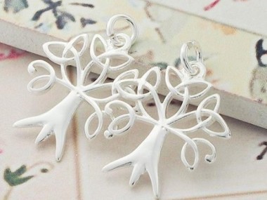 925 Sterling Silver Tree of Life Pendants 17x19 mm.