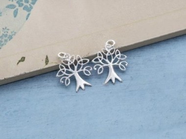 925 Sterling Silver Tree of Life Pendants 17x19 mm.