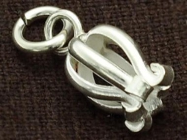 Karen Hill Tribe Silver Flower Pendants 8x20 mm.