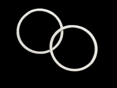 Karen Hill Tribe Silver Brushed Circle Jump Rings 30 mm.