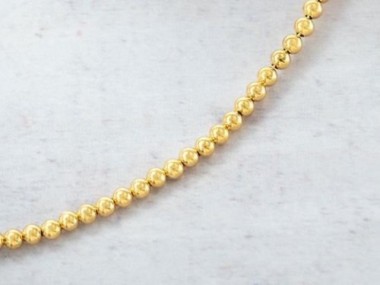 925 Sterling Silver Gold Vermeil Style Round Seed Beads 3 mm.