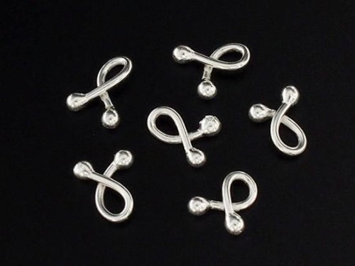 30 of Karen Hill Tribe Silver Dual Ball-ended Charms 4x6 mm.