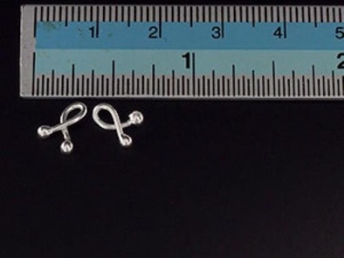 30 of Karen Hill Tribe Silver Dual Ball-ended Charms 4x6 mm.