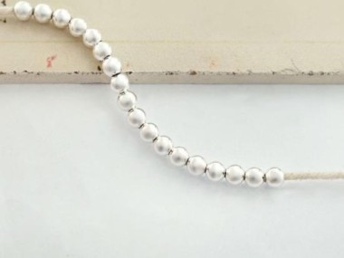 925 Sterling Silver Seed Beads 5 mm.