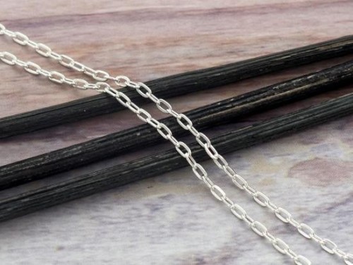 40 inches of 925 Sterling Silver Chain 1x2.5 mm.