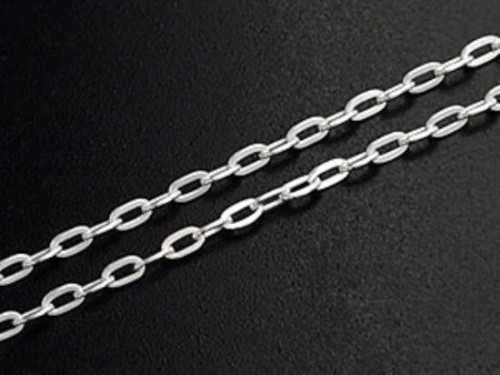 40 inches of 925 Sterling Silver Chain 1x2.5 mm.