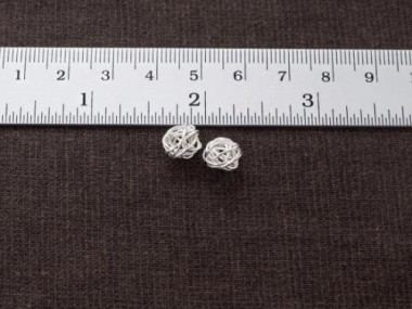 Karen Hill Tribe Silver Wire Ball Beads 8.5 mm.