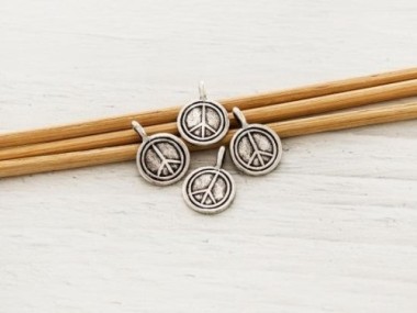 Karen Hill Tribe Silver Peace Charms 10 mm.