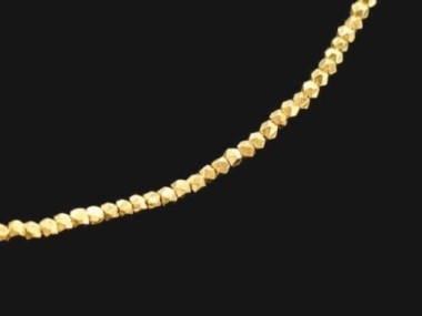 Karen hill tribe Gold Vermeil Style Faceted Beads 2 mm.