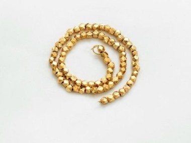 Karen hill tribe Gold Vermeil Style Faceted Beads 2 mm.