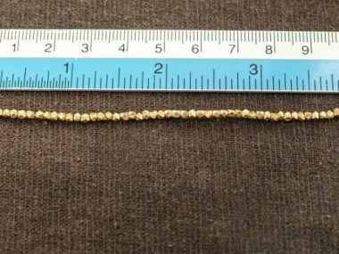 Karen hill tribe Gold Vermeil Style Faceted Beads 2 mm.