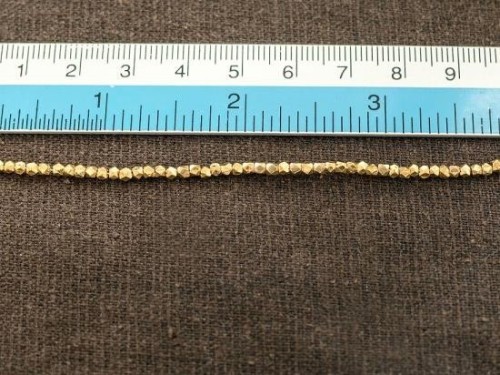 75 of Karen hill tribe Gold Vermeil Style Faceted Beads 2 mm. 6 "