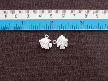 925 Sterling Silver Fish Charms 9x11 mm.