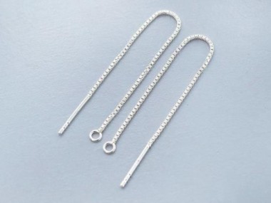 925 Sterling Silver Ear Threads 60 mm.