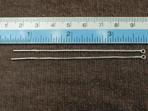 2 pairs of 925 Sterling Silver Ear Threads 60 mm.