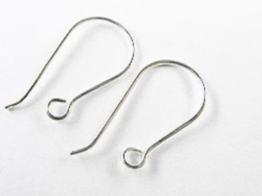 925 Sterling Silver Ear Wires 11x19 mm.