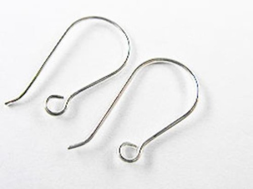 6 pairs of 925 Sterling Silver Ear Wires 11x19 mm.