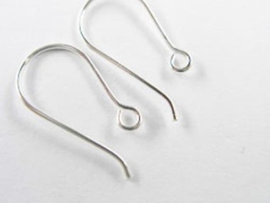 925 Sterling Silver Ear Wires 11x19 mm.