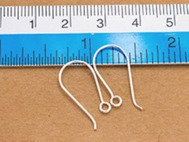 925 Sterling Silver Ear Wires 11x19 mm.