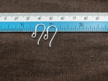 925 Sterling Silver Ear Wires 9x20mm.