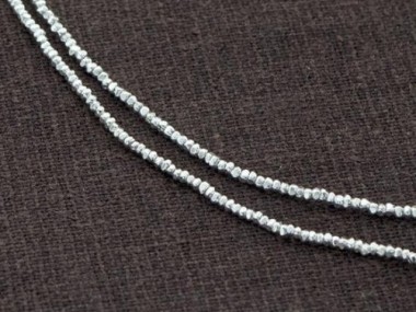 Karen Hill Tribe Silver Faceted Seed Beads 1.4 mm.