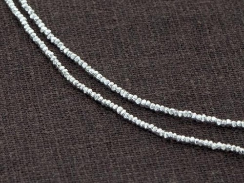 280 of Karen Hill Tribe Silver Faceted Seed Beads 1.4 mm. 13 "