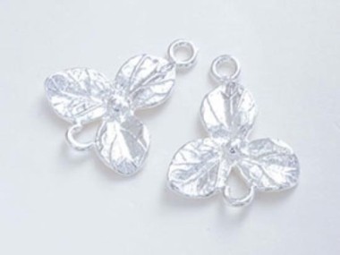 925 Sterling Silver Flower Connectors,Links 10x13 mm.