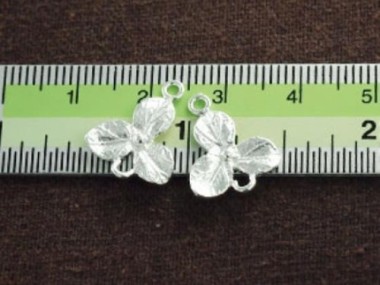 925 Sterling Silver Flower Connectors,Links 10x13 mm.