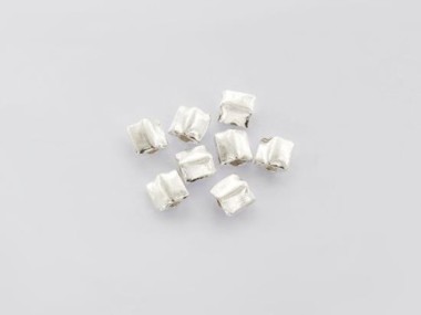 Karen Hill Tribe Silver Plain Square Beads 6 mm