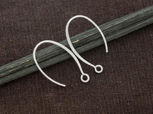 5 pairs of 925 Sterling Silver Ear Wires 14x23 mm.