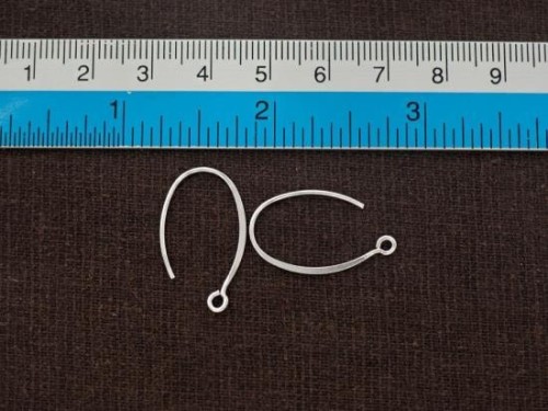 5 pairs of 925 Sterling Silver Ear Wires 14x23 mm.