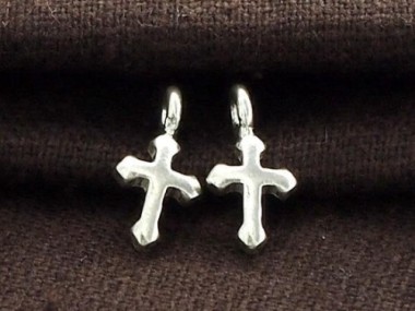 Karen Hill Tribe Silver Cross Charms 6x9 mm.