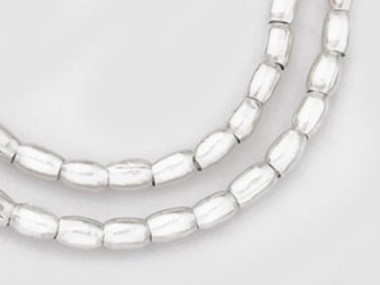 Karen Hill Tribe Silver Little Rice Beads 2.3x3 mm.