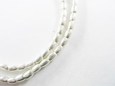 Karen Hill Tribe Silver Little Rice Beads 2.3x3 mm.