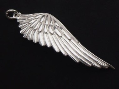 925 Sterling Silver Angel Wing Pendant 11.5x39mm.