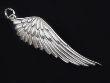 925 Sterling Silver Angel Wing Pendant 11.5x39mm.