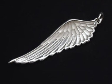 925 Sterling Silver Angel Wing Pendant 11.5x39mm.