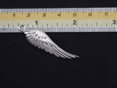 925 Sterling Silver Angel Wing Pendant 11.5x39mm.