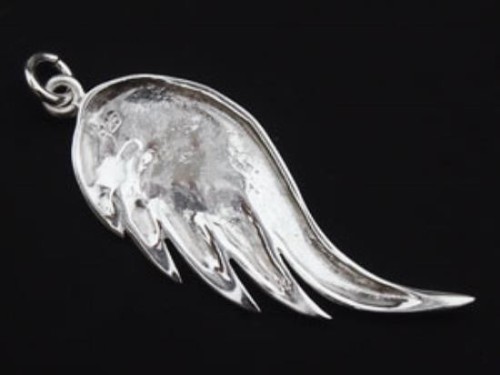 1 of 925 Sterling Silver Angel Wing Pendant 14x34mm.