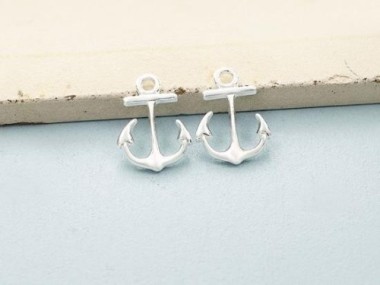 925 Sterling Silver Anchor Charms 11x15mm.P