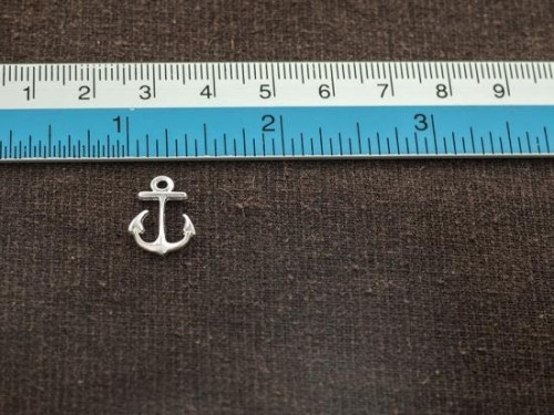 2 of 925 Sterling Silver Anchor Charms 11x15mm.Polish Finished