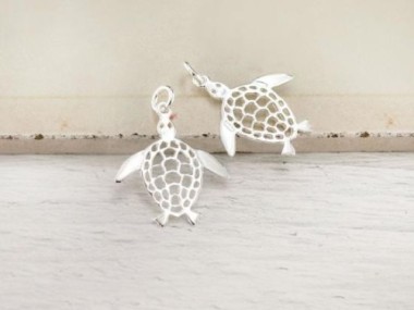 925 Sterling Silver Turtle Pendants 20x23mm.P